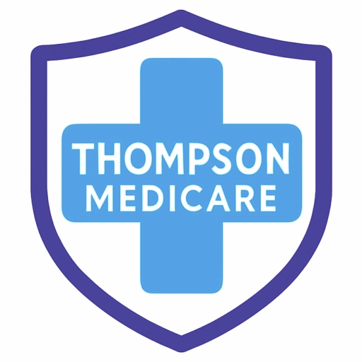 Simple Healthcare Cross and Shield Logo Thompson Medicare Brokerage