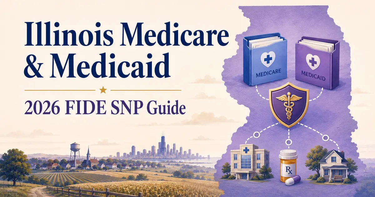 Illinois Medicare beneficiary reviewing Medicaid and FIDE SNP coverage information